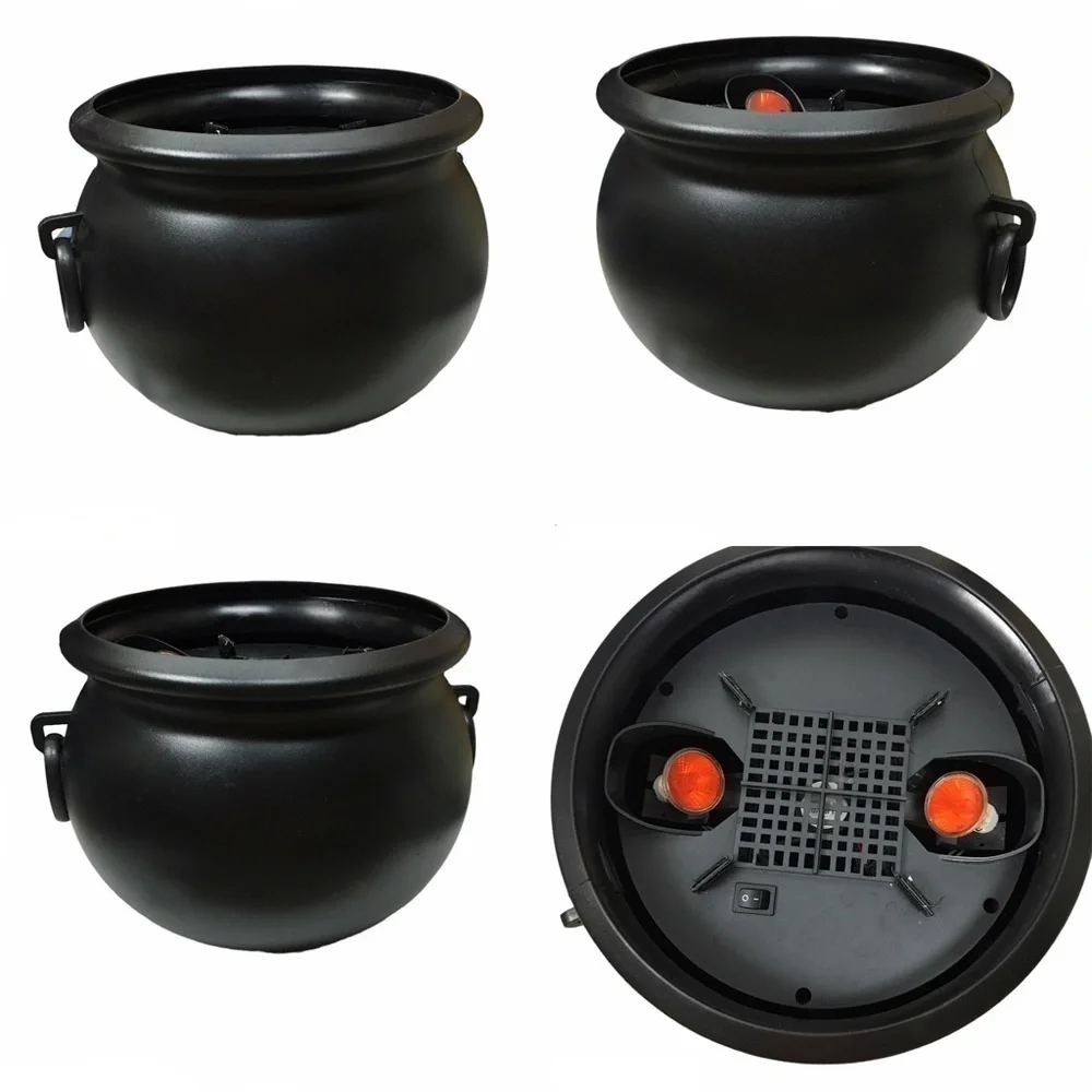 VINTAGE LITE F/X Halloween Cauldron Flame Lite Up Flicker Glow Decoration Spooky